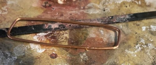 Susan LeGuyader's Climbing Rose Earrings - , Contemporary Wire Jewelry, Texturing, ,  tight join to have a successful soldering job.